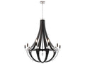 Schonbek Crystal Empire 10-Light Black Leather Chandelier with Radiance Crystal