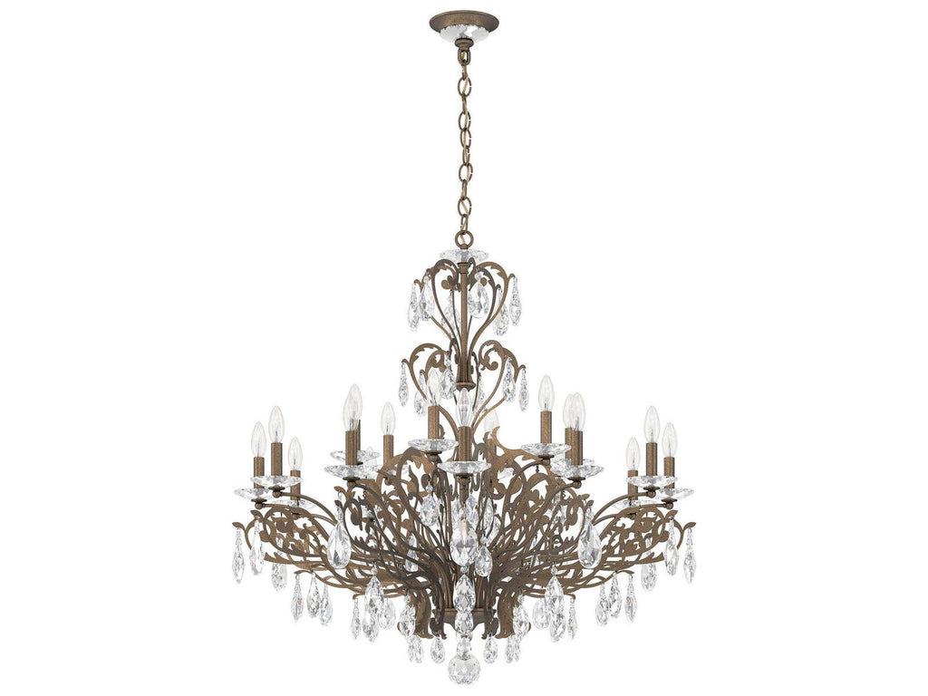 Schonbek Filigrae 18-Light Crystal Candelabra Chandelier