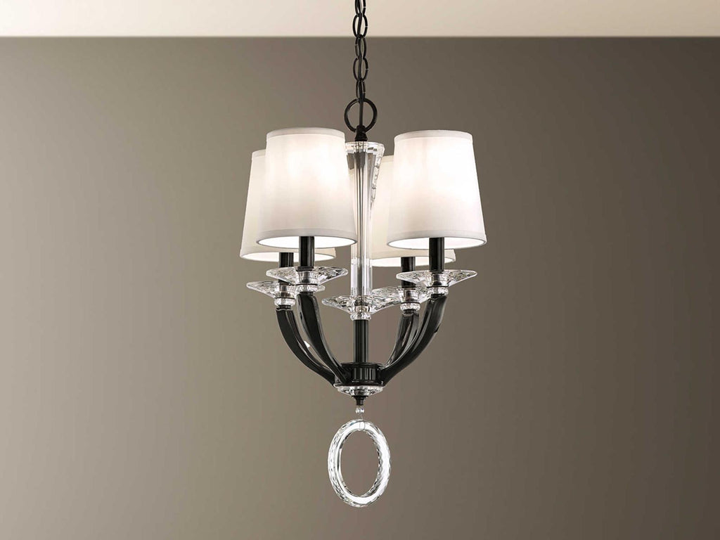 Schonbek Emilea 4-Light Chandelier with Clear Optic Crystal
