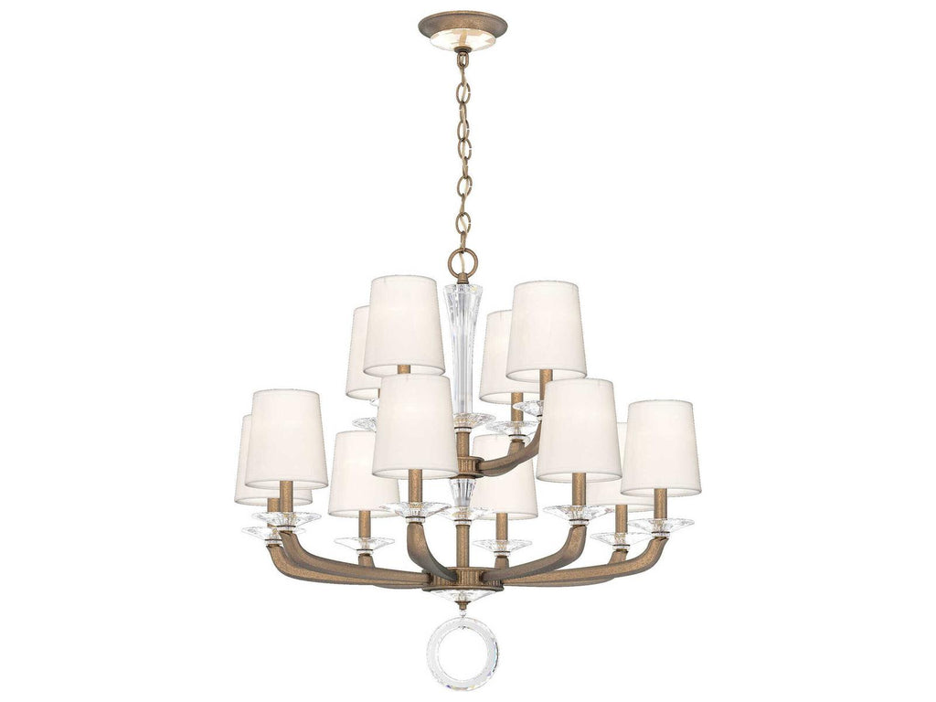 Schonbek Emilea 1-Light Gold Crystal Candelabra Empire Tiered Chandelier