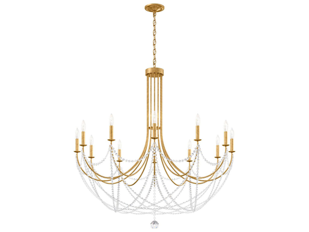 Schonbek Verdana 12-Light Heirloom Gold Crystal Chandelier
