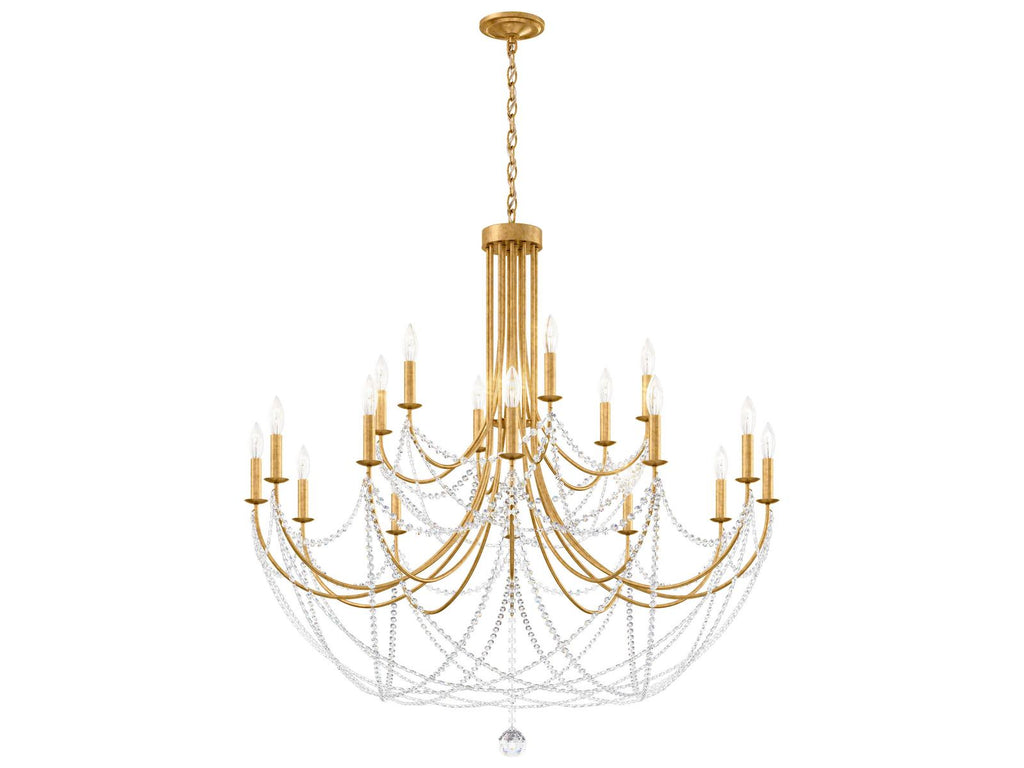 Schonbek 18-Light Verdana Crystal Candelabra Chandelier in Heirloom Gold