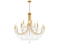 Schonbek 18-Light Verdana Crystal Candelabra Chandelier in Heirloom Gold