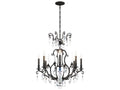 Schonbek Renaissance Nouveau 8-Light Black Crystal Candelabra Chandelier