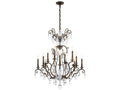 Schonbek Renaissance Nouveau 12 8-Light Heirloom Bronze Crystal Candelabra Chandelier