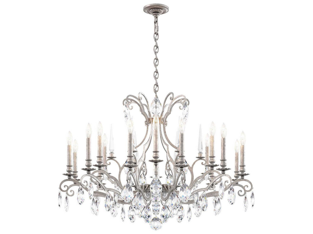 Schonbek Renaissance Nouveau 18-Light Grand Chandelier in Antique Silver