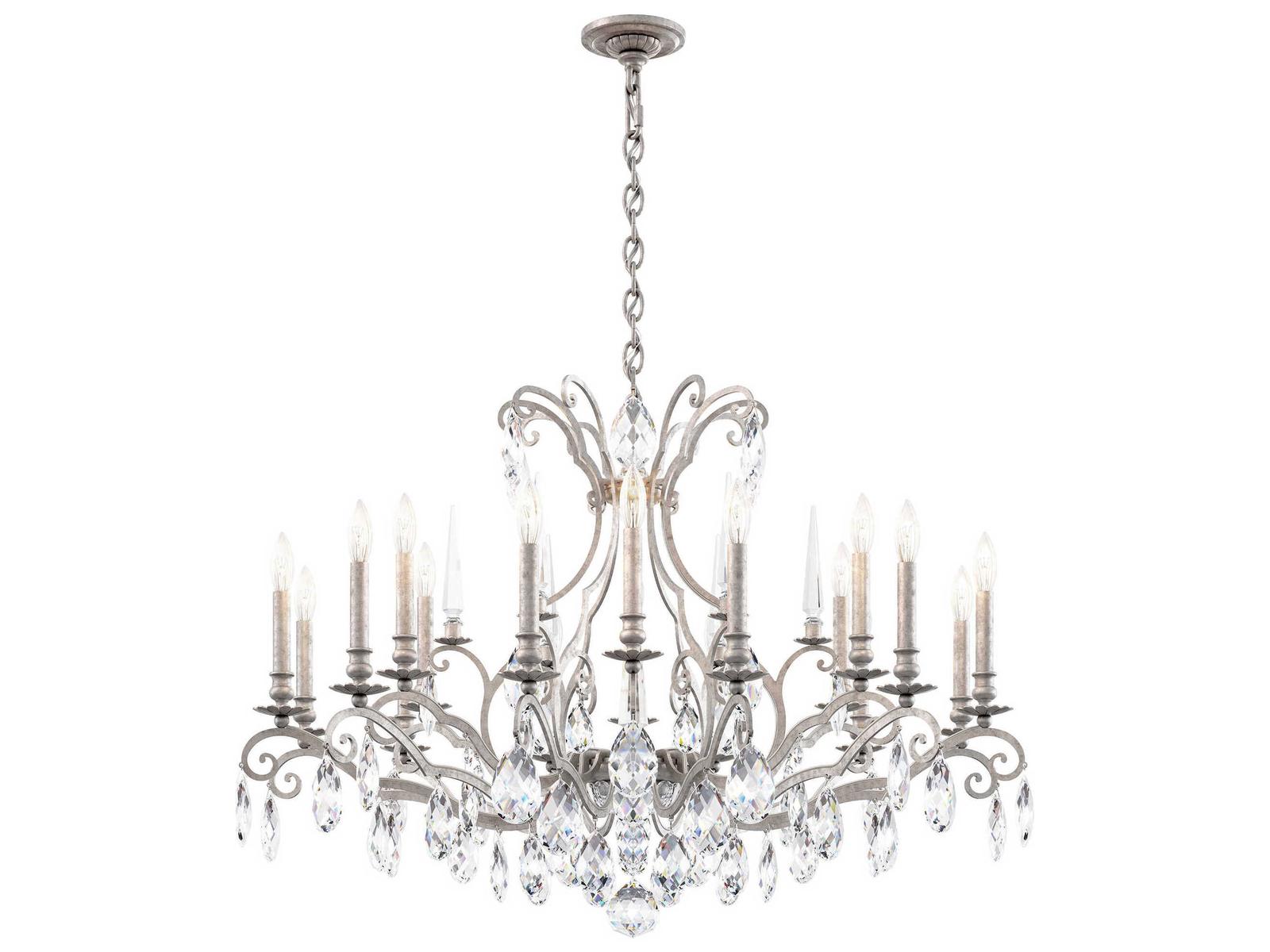 Schonbek Renaissance Nouveau 18-Light Grand Chandelier in Antique Silver