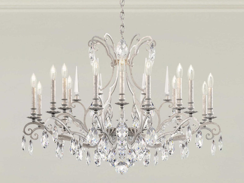 Schonbek Renaissance Nouveau 18-Light Grand Chandelier in Antique Silver