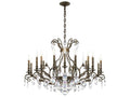 Schonbek Renaissance Nouveau 18-Light Crystal Candelabra Chandelier in Heirloom Bronze