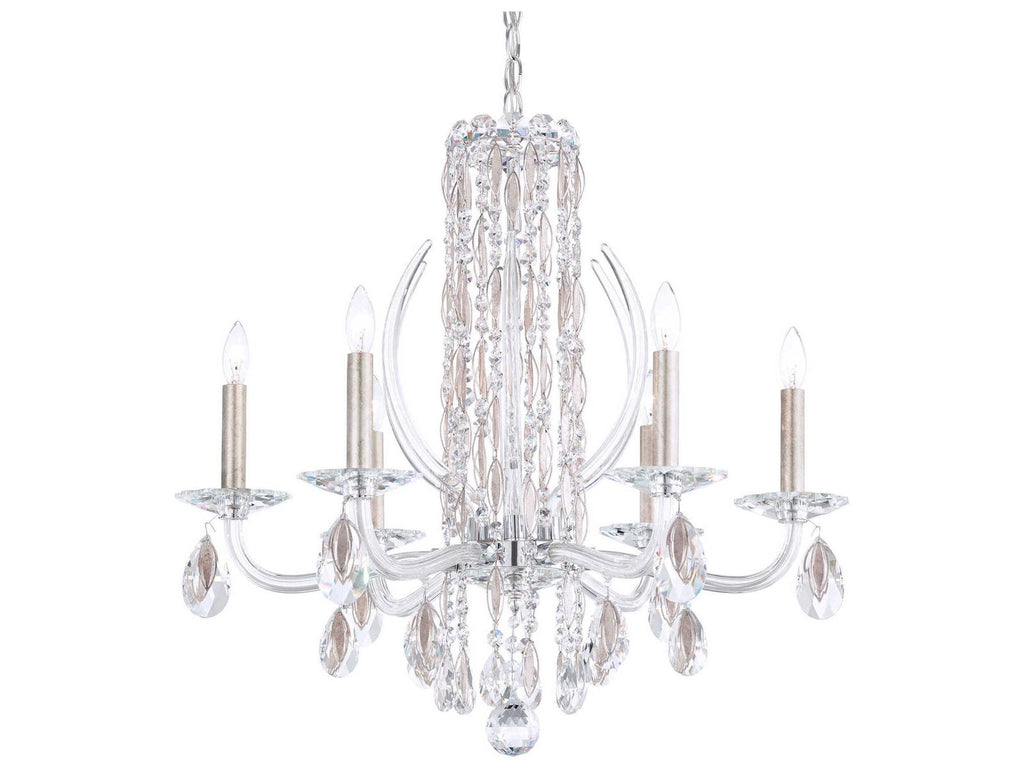 Schonbek 6-Light Sarella Crystal Candelabra Chandelier