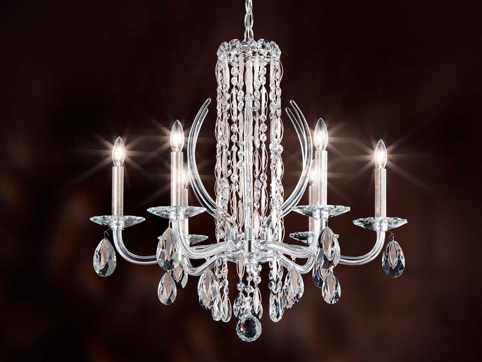 Schonbek 6-Light Sarella Crystal Candelabra Chandelier
