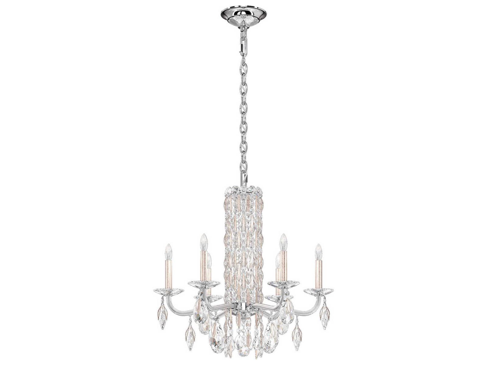 Schonbek 6-Light Sarella Crystal Candelabra Chandelier