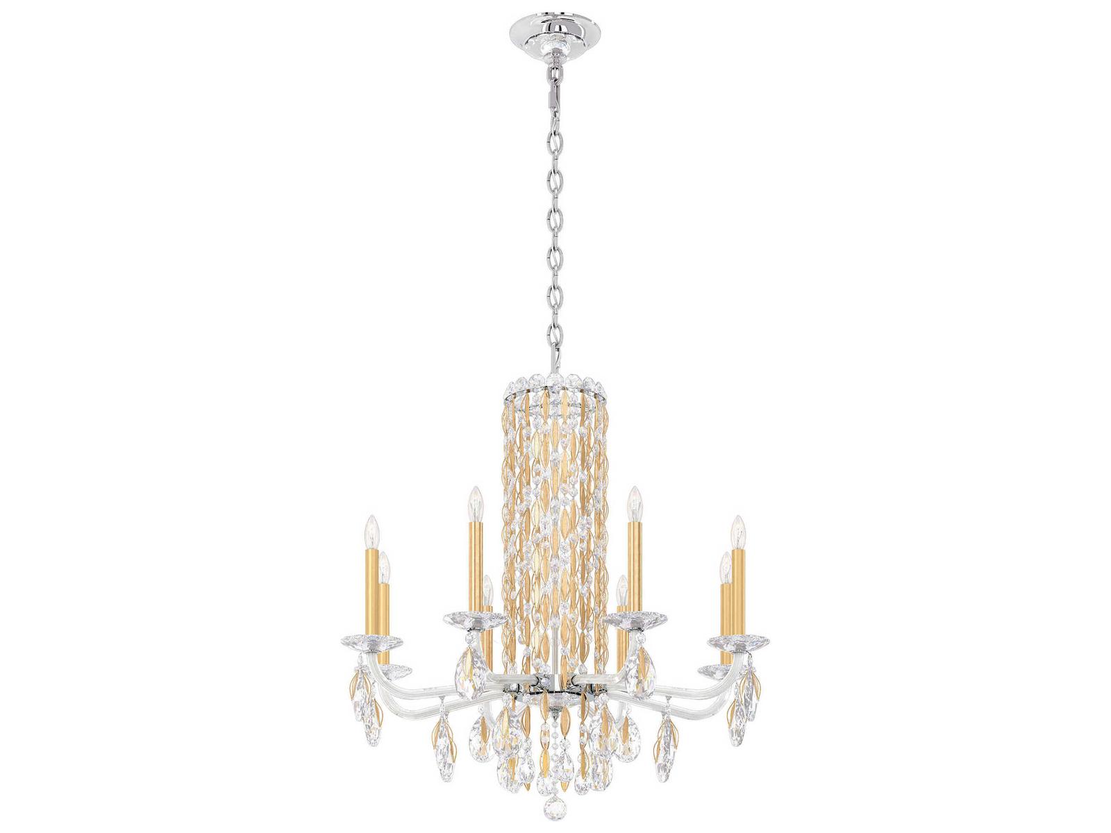 Schonbek Sarella 8-Light Black Crystal Candelabra Chandelier