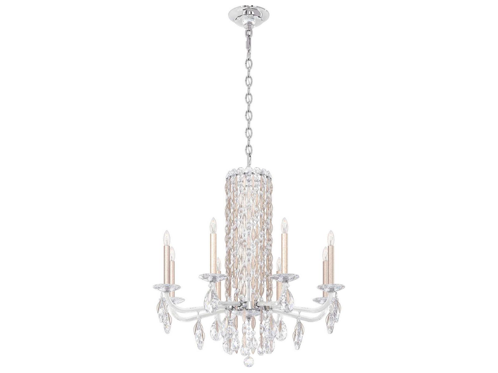 Schonbek Sarella 8-Light Black Crystal Candelabra Chandelier