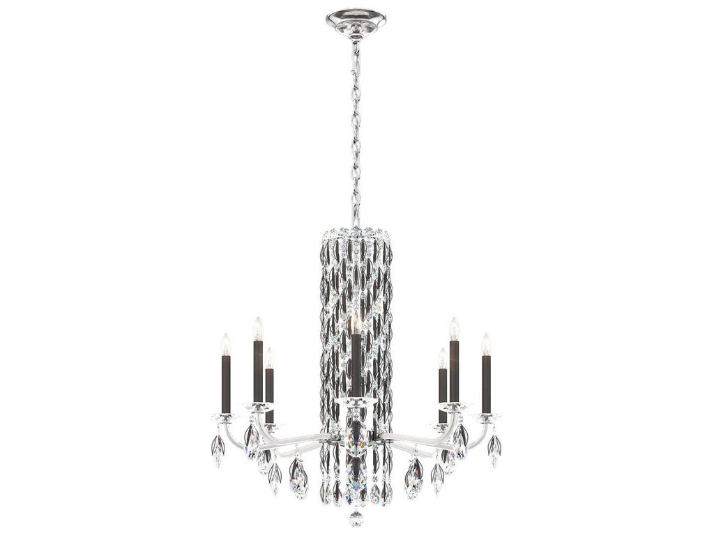Schonbek Sarella 8-Light Black Crystal Candelabra Chandelier