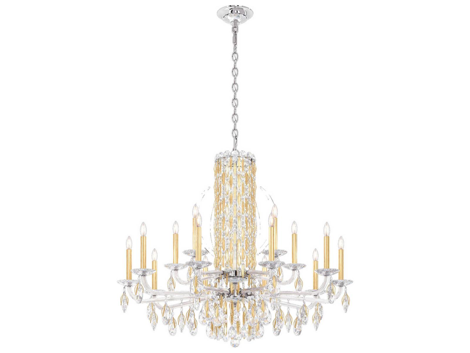 Schonbek Siena 15-Light Crystal Candelabra Chandelier