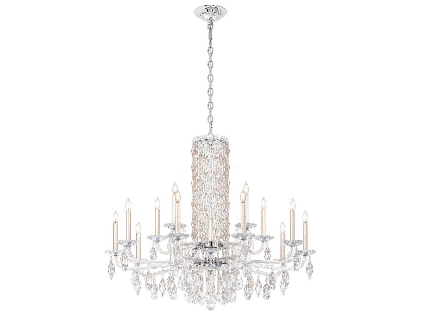 Schonbek Siena 15-Light Crystal Candelabra Chandelier