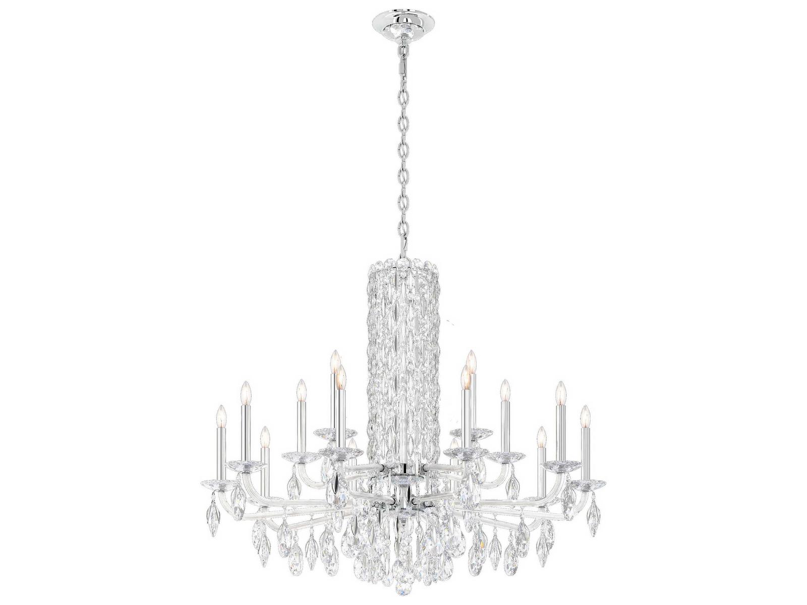 Schonbek Siena 15-Light Crystal Candelabra Chandelier