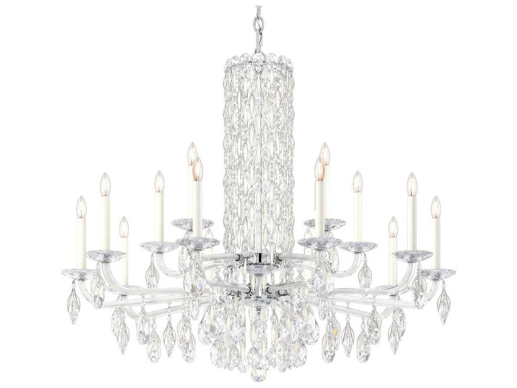Schonbek Siena 15-Light Crystal Candelabra Chandelier
