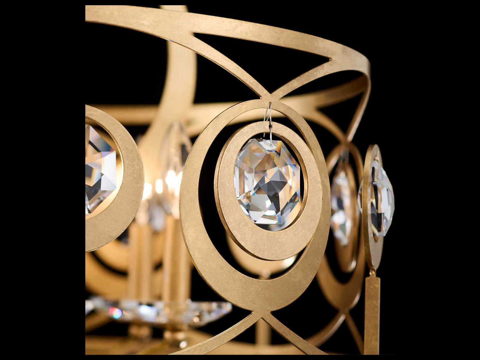 Schonbek Gwendolynn 6-Light Candelabra Chandelier with Radiance Crystal Octagons