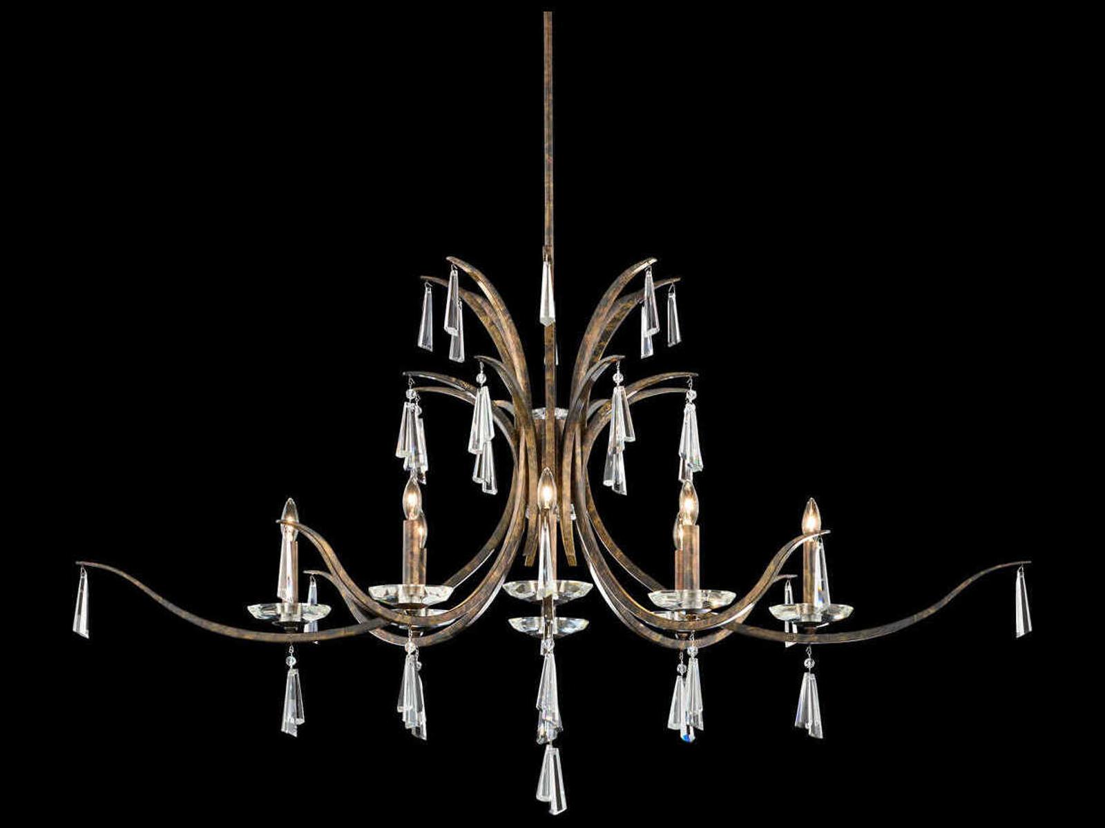 Schonbek 8-Light Tinsley Linear Chandelier with Radiance Crystal