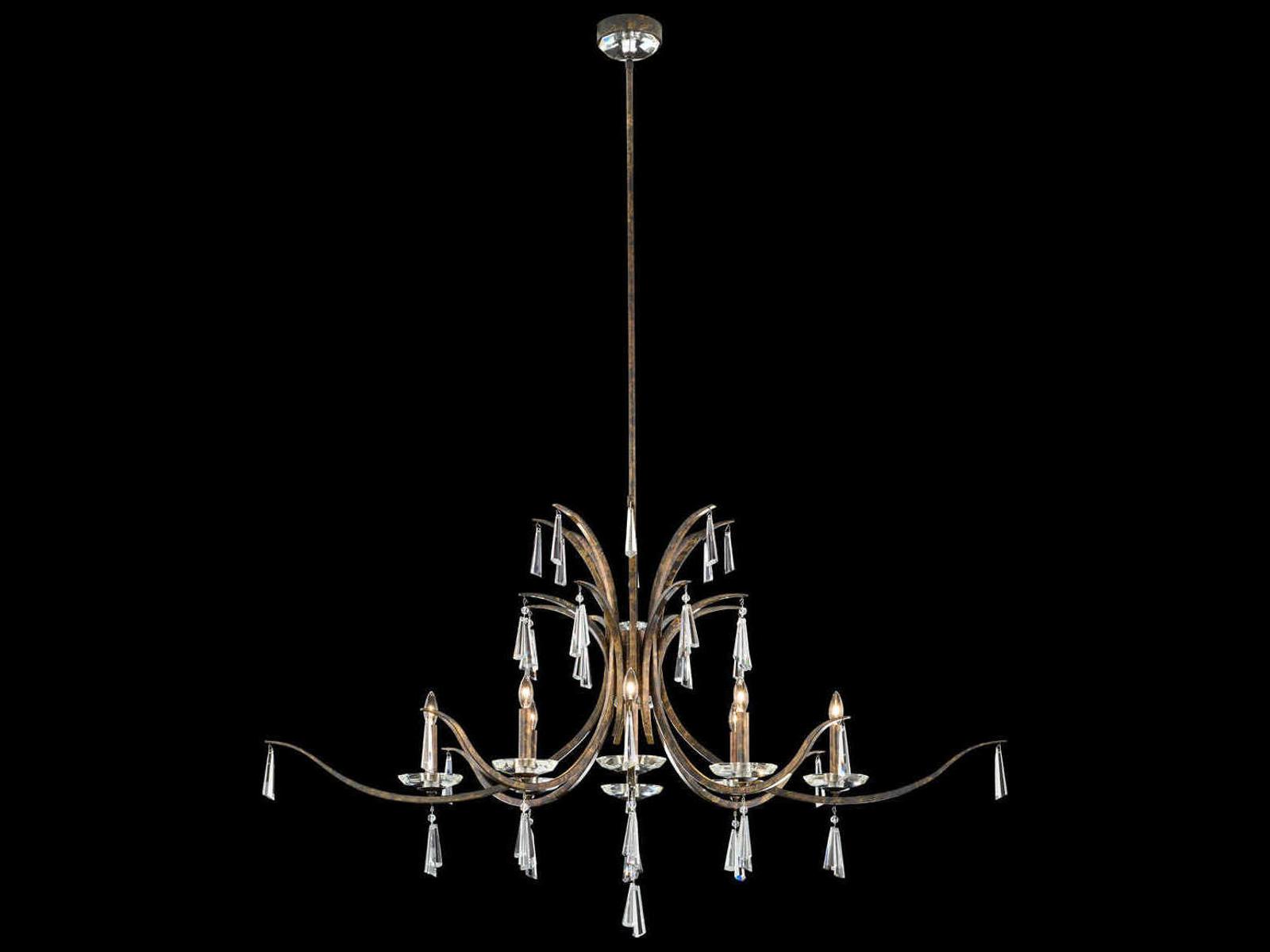 Schonbek 8-Light Tinsley Linear Chandelier with Radiance Crystal