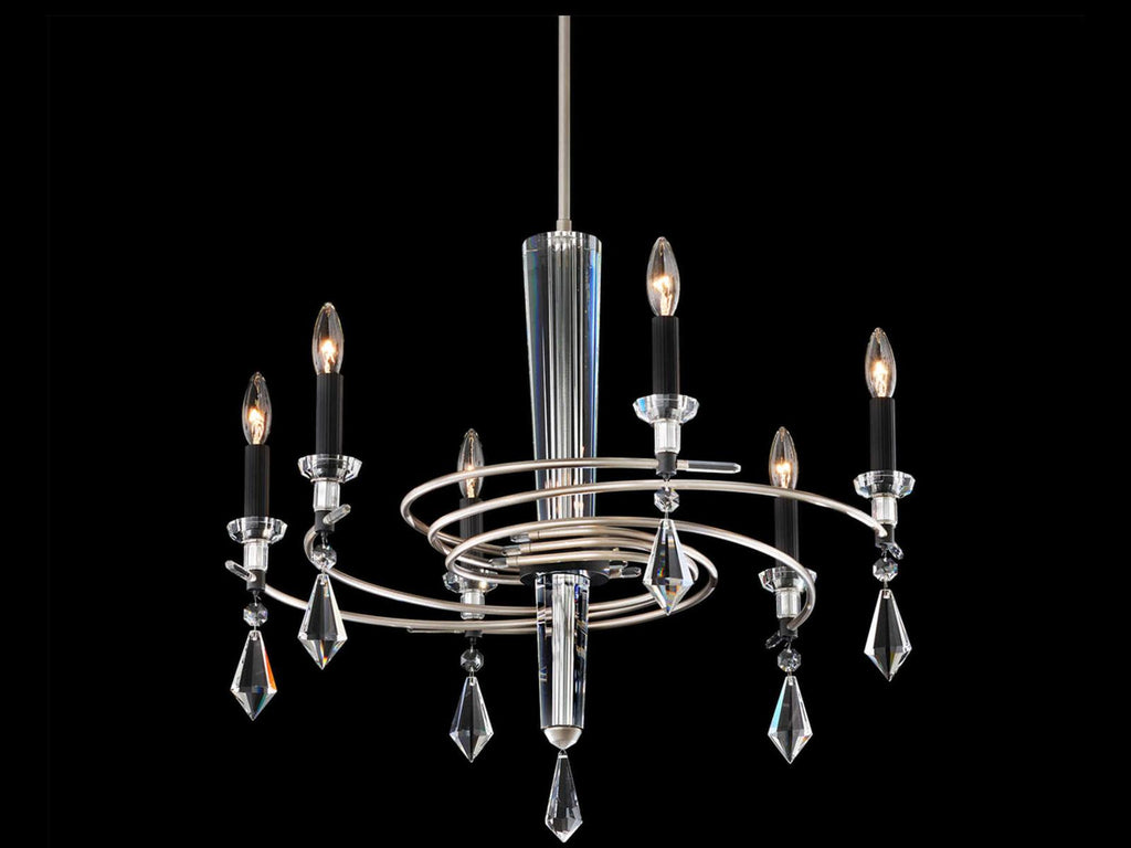 Schonbek Tempest 6-Light Candelabra Chandelier with Radiance Crystal