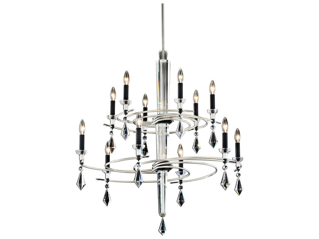 Schonbek Tempest 12-Light Tiered Chandelier with Crystal Accents