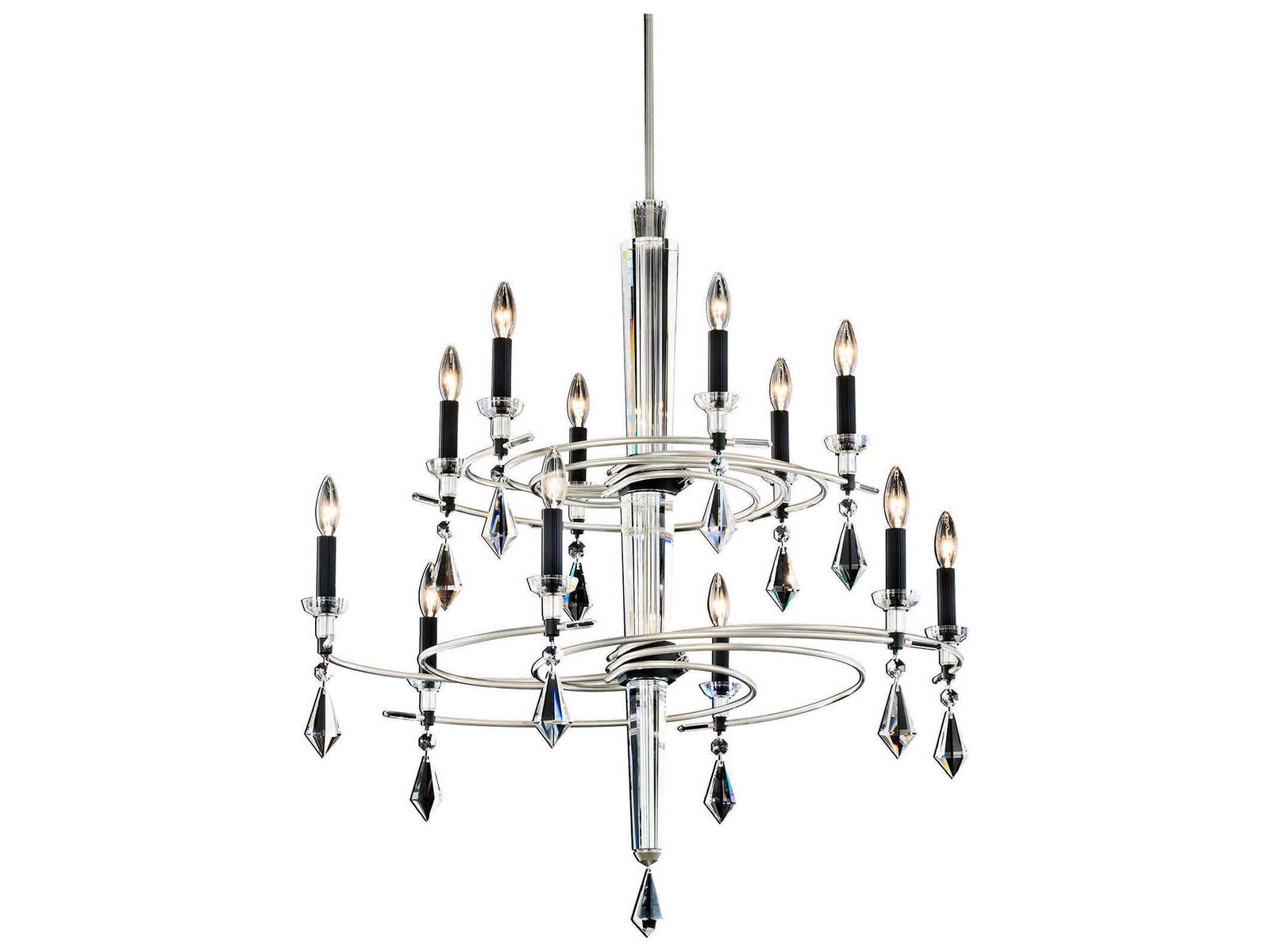 Schonbek Tempest 12-Light Tiered Chandelier with Crystal Accents