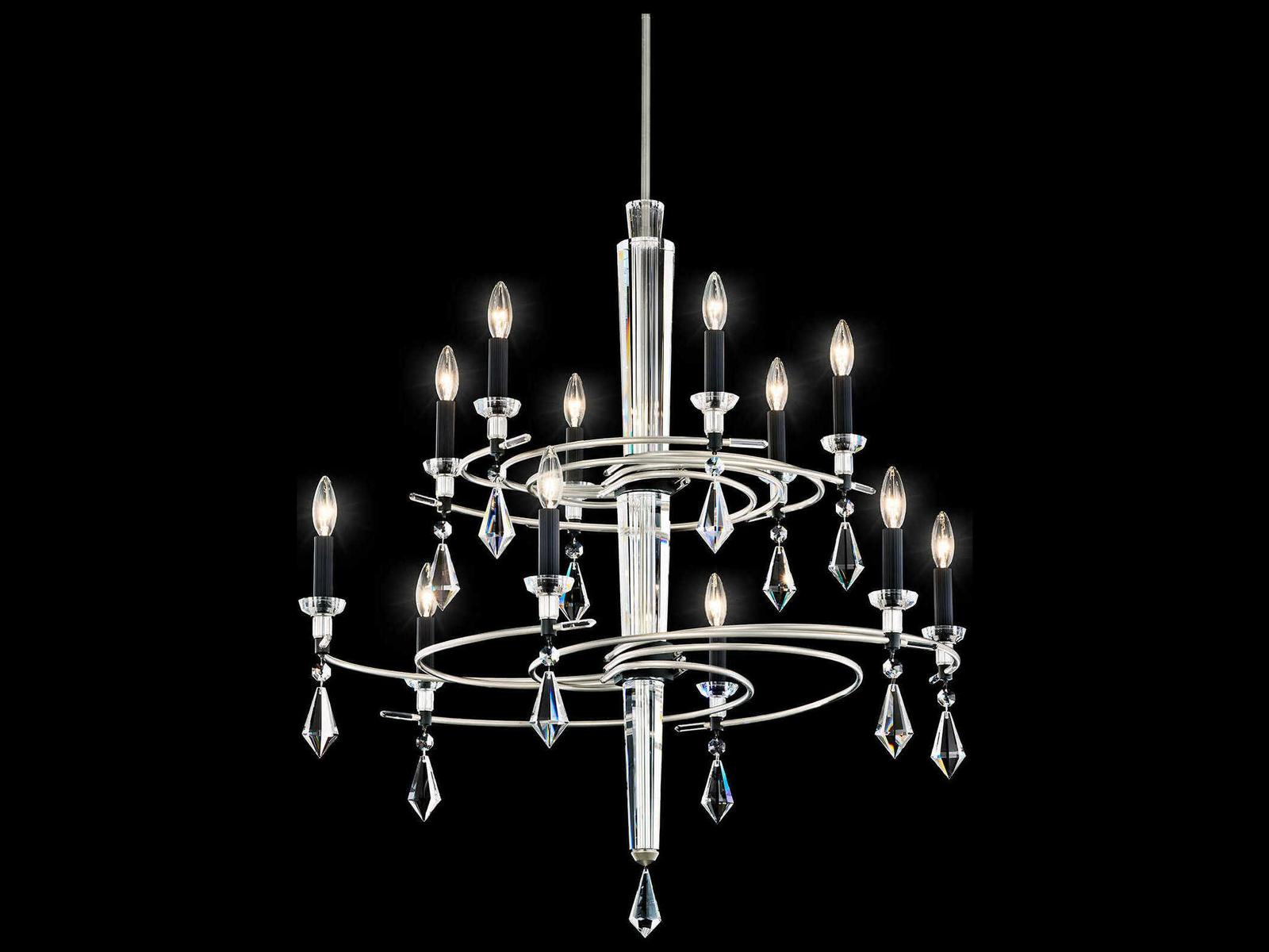 Schonbek Tempest 12-Light Tiered Chandelier with Crystal Accents