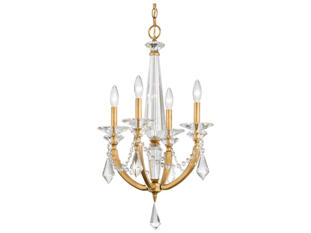 Schonbek 4-Light Verona Candelabra Chandelier with Radiance Crystal