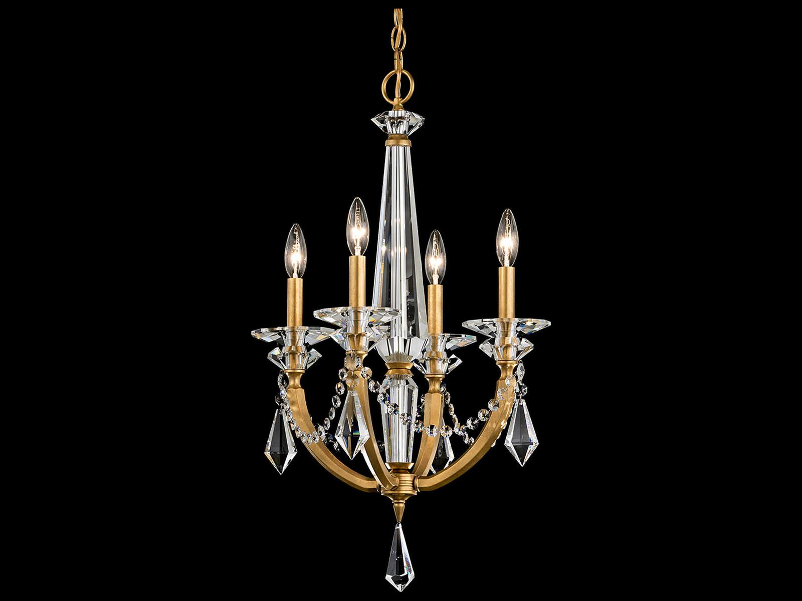 Schonbek 4-Light Verona Candelabra Chandelier with Radiance Crystal