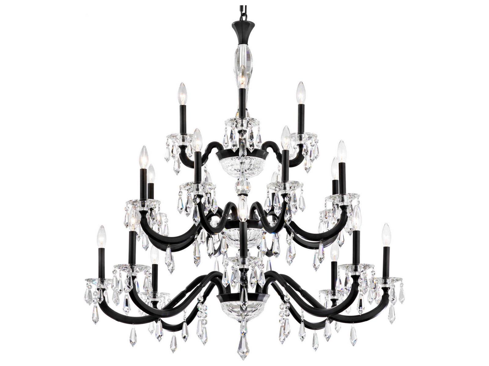 Schonbek Napoli 20-Light Candelabra Tiered Chandelier with Radiance Crystal