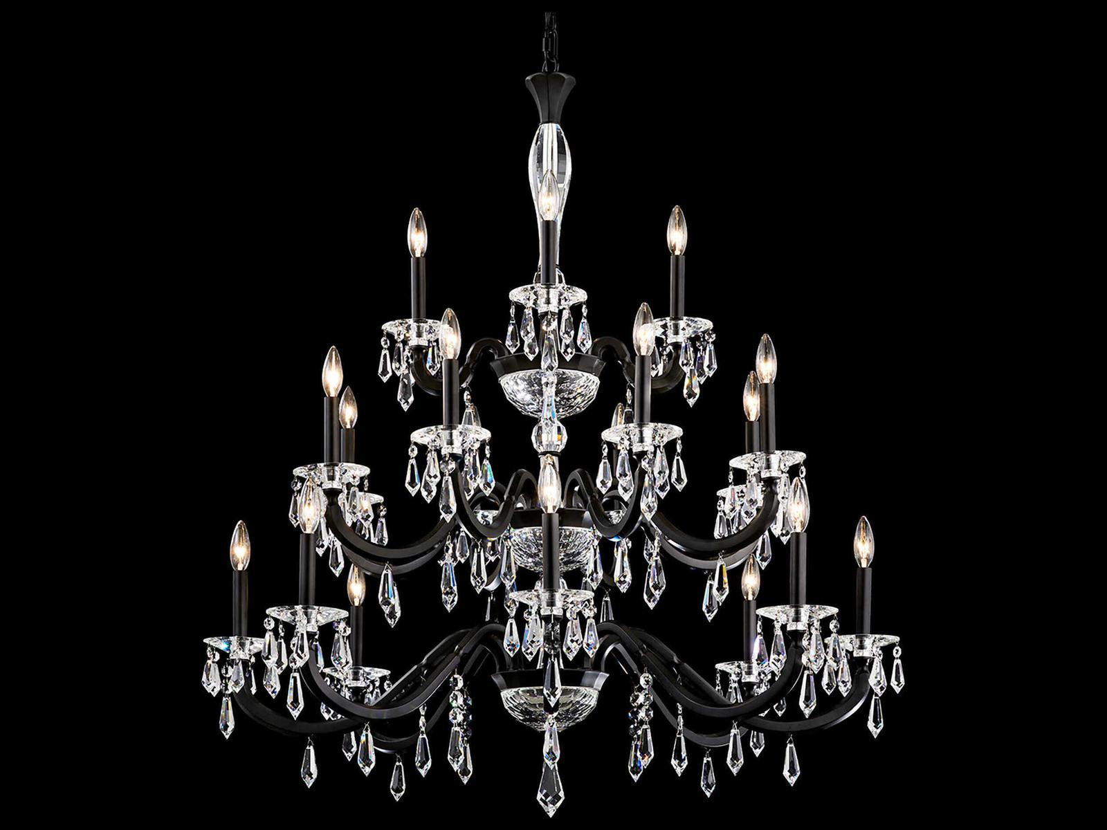 Schonbek Napoli 20-Light Candelabra Tiered Chandelier with Radiance Crystal