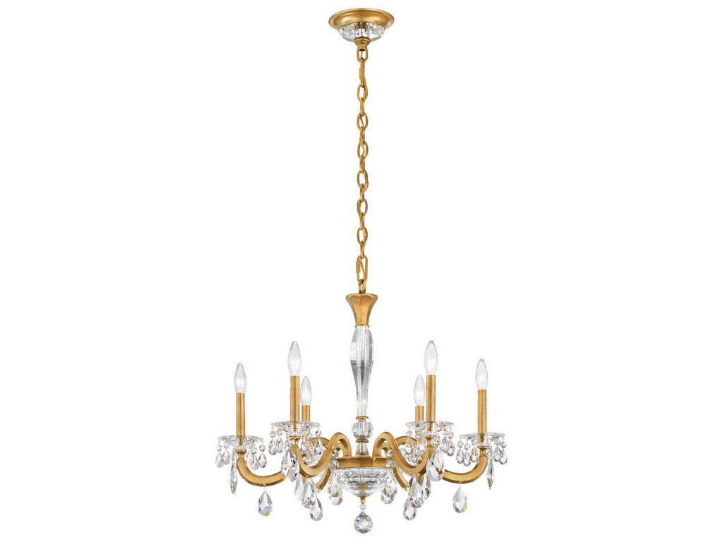 Schonbek San Marco 6-Light Clear Crystal Candelabra Chandelier