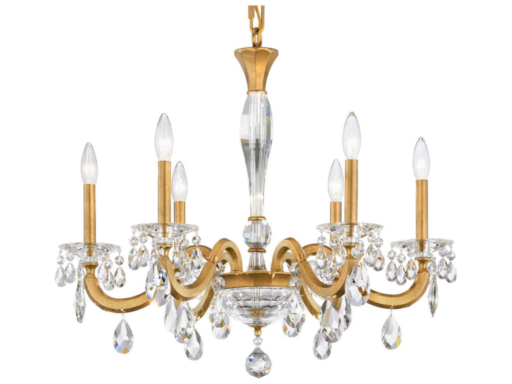 Schonbek San Marco 6-Light Clear Crystal Candelabra Chandelier