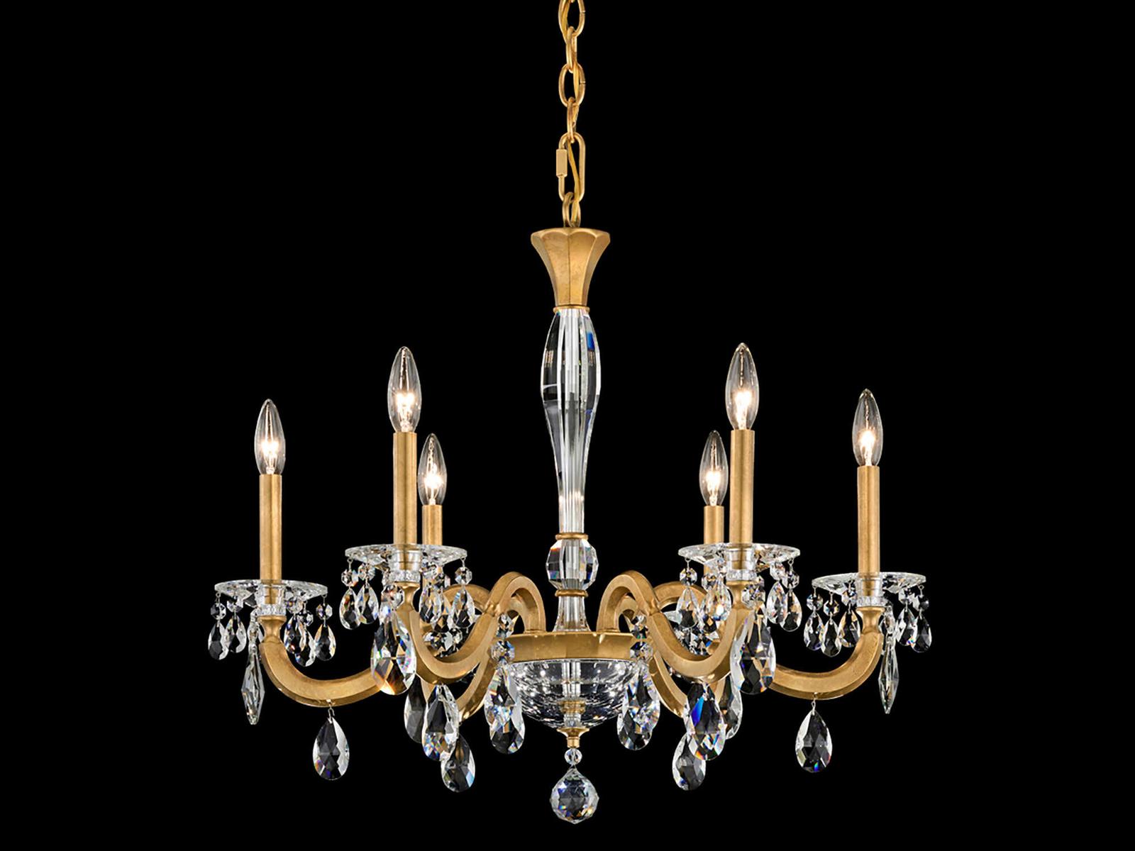 Schonbek San Marco 6-Light Clear Crystal Candelabra Chandelier