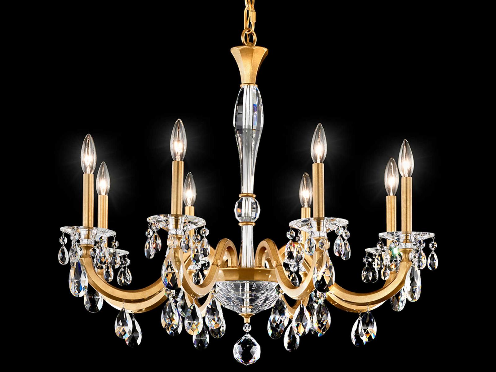 Schonbek San Marco 8-Light Crystal Candelabra Chandelier