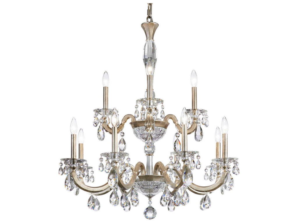 Schonbek 12-Light San Marco Candelabra Chandelier with Radiance Crystal