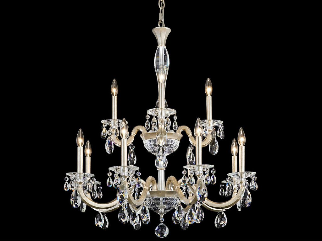 Schonbek 12-Light San Marco Candelabra Chandelier with Radiance Crystal