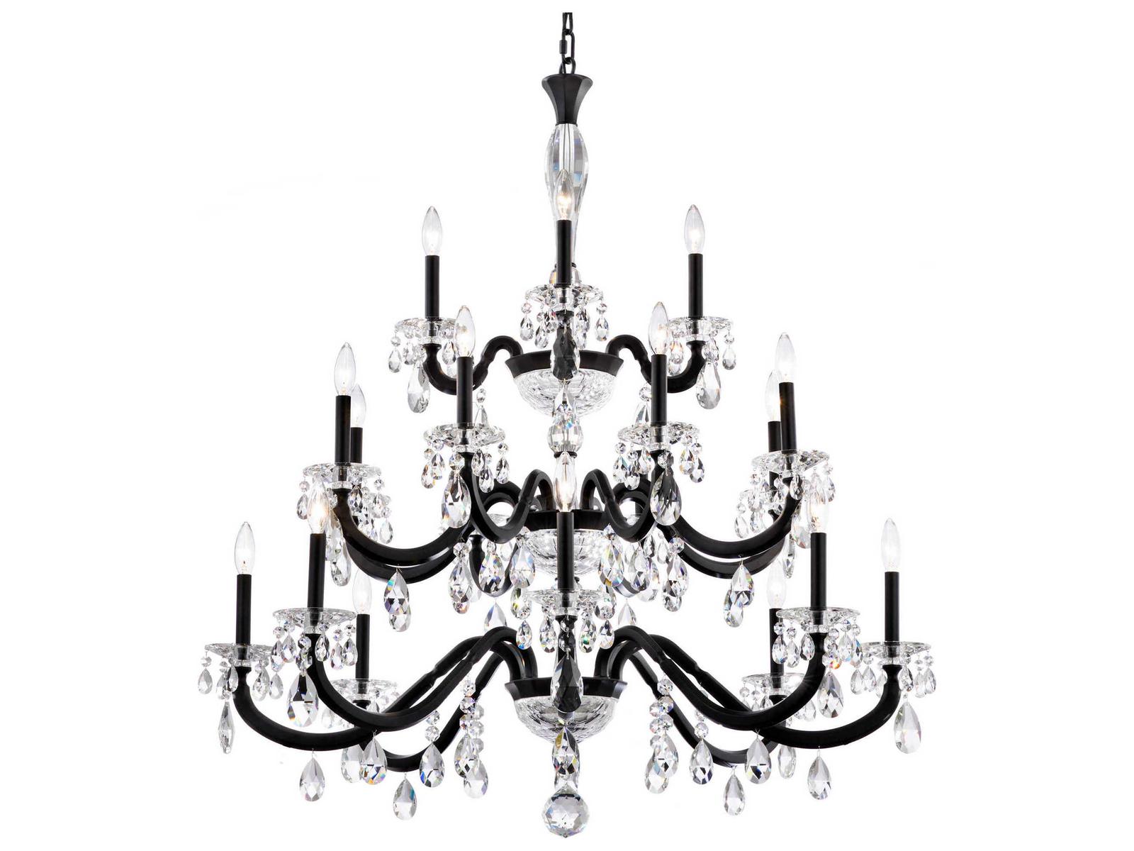 Schonbek San Marco 20-Light Crystal Candelabra Chandelier