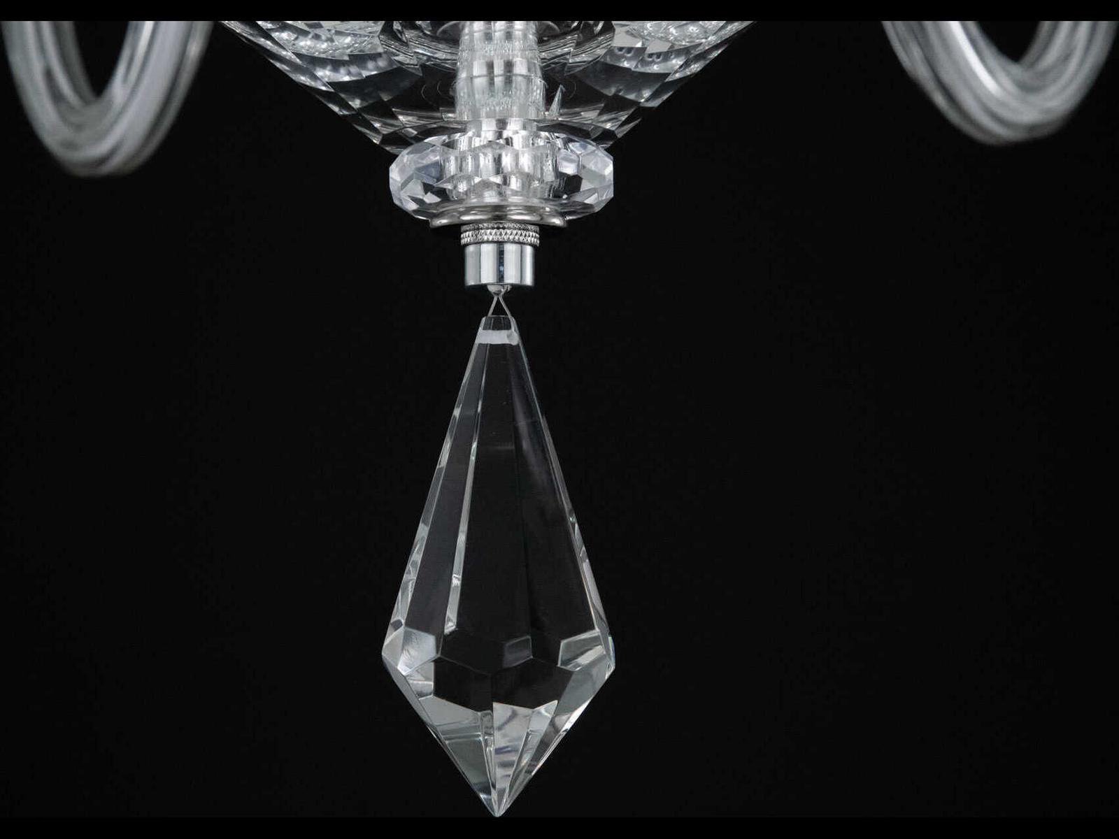 Schonbek 6-Light Habsburg Chandelier with Optic Crystal in Polished Chrome