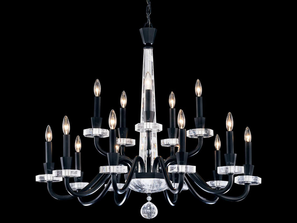 Schonbek Amadeus 15-Light Candelabra Chandelier with Optic Haze Crystal