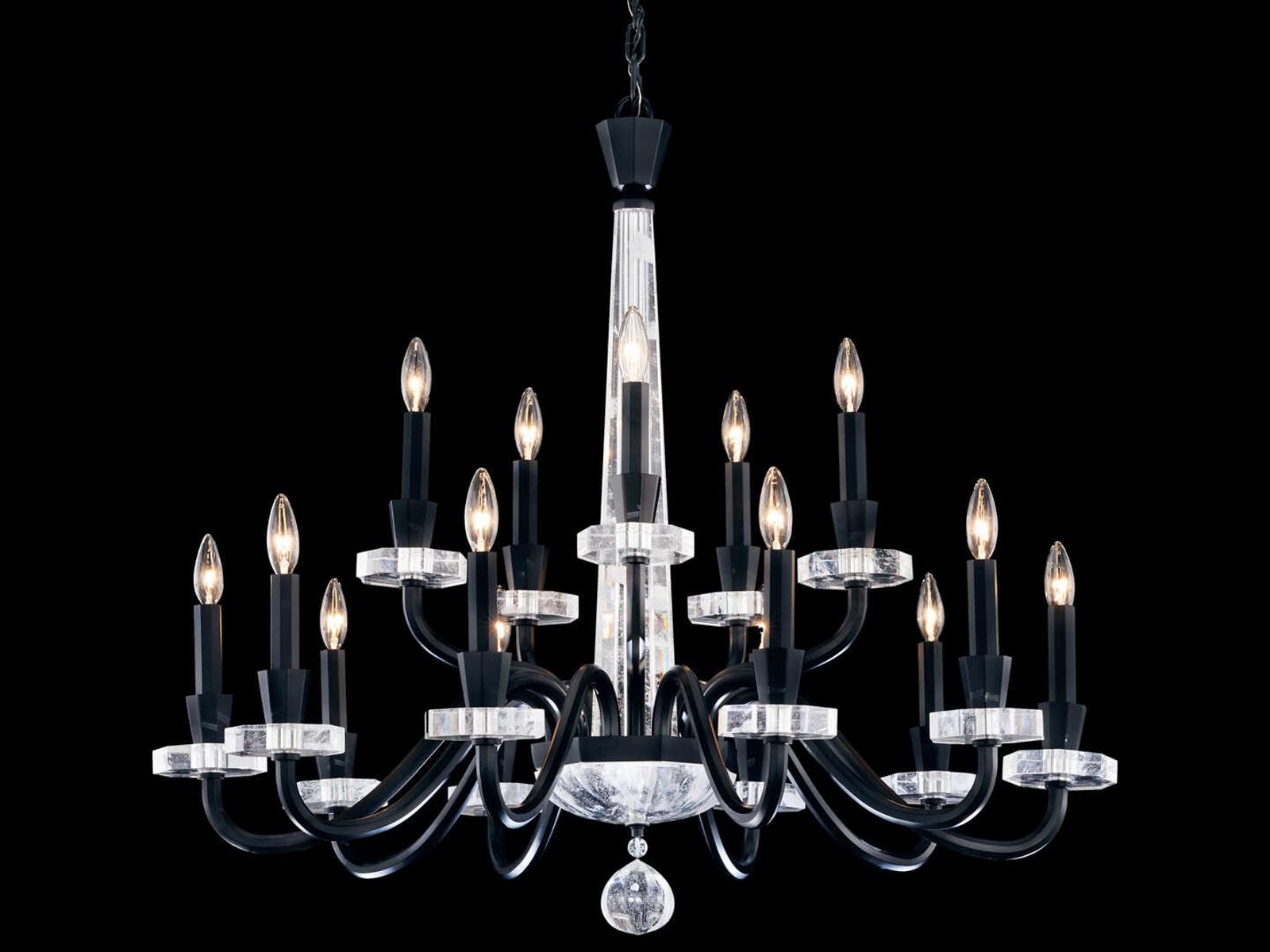 Schonbek Amadeus 15-Light Candelabra Chandelier with Optic Haze Crystal