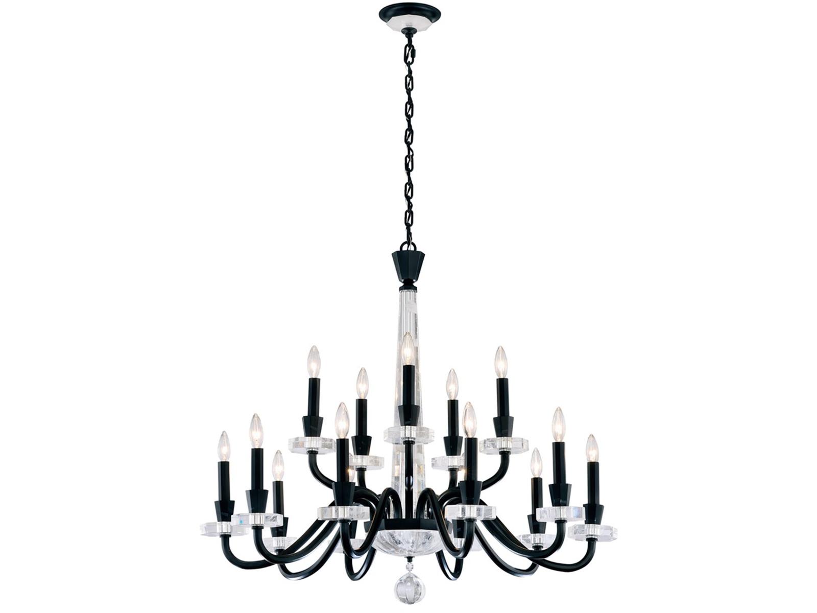 Schonbek Amadeus 15-Light Candelabra Chandelier with Optic Haze Crystal