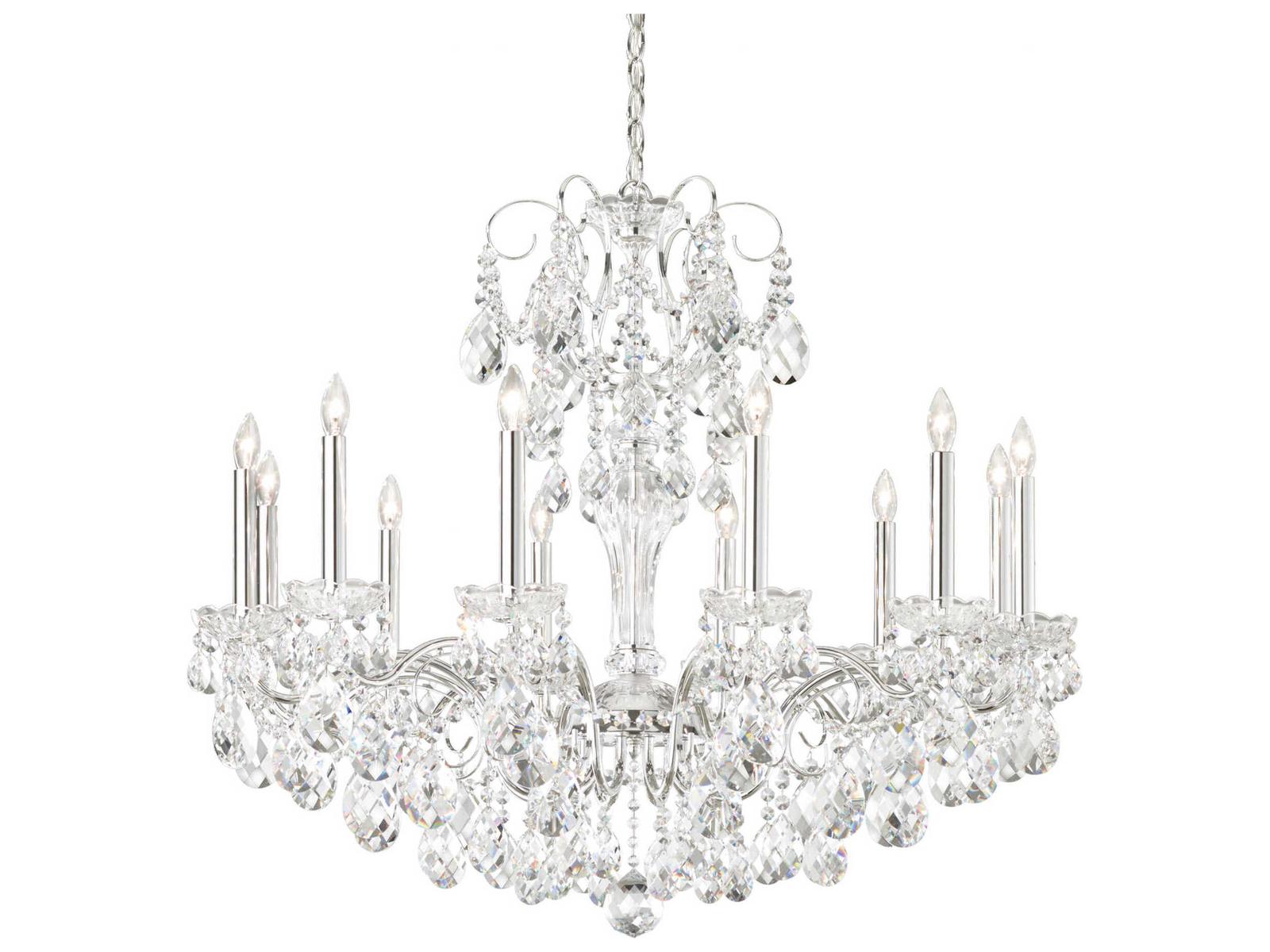 Schonbek 12-Light Sonatina Chandelier with Clear Heritage Crystal