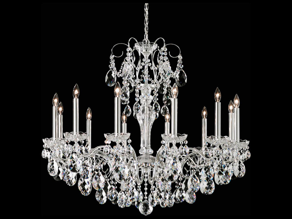 Schonbek 12-Light Sonatina Chandelier with Clear Heritage Crystal