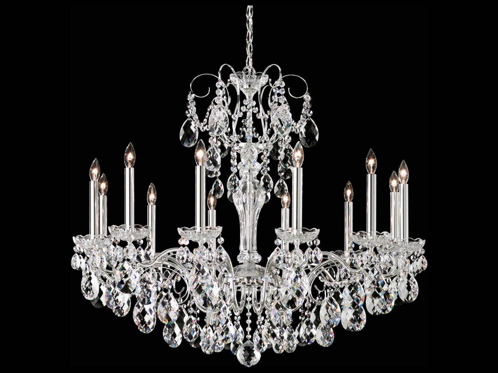 Schonbek 12-Light Sonatina Chandelier with Clear Heritage Crystal