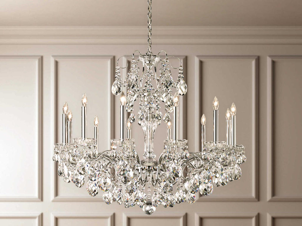 Schonbek 12-Light Sonatina Chandelier with Clear Heritage Crystal