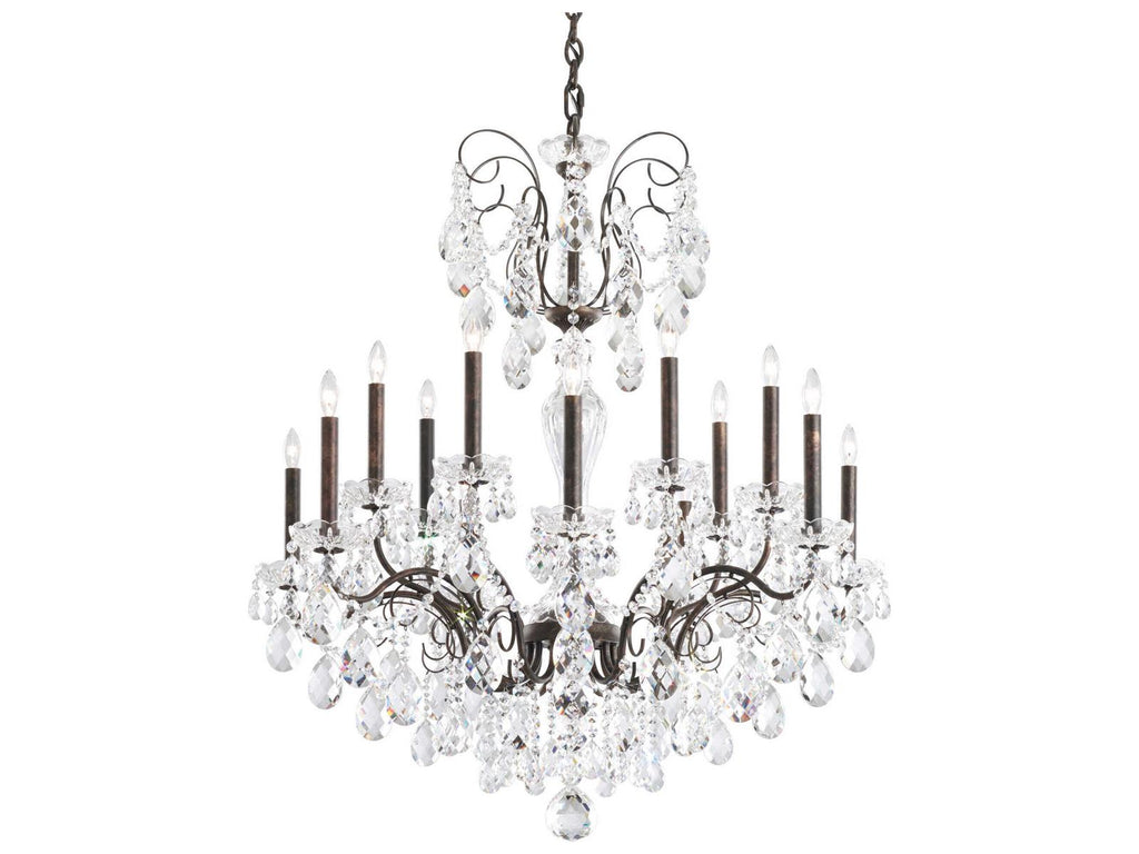 Schonbek 14-Light Sonatina Chandelier with Heritage Crystal